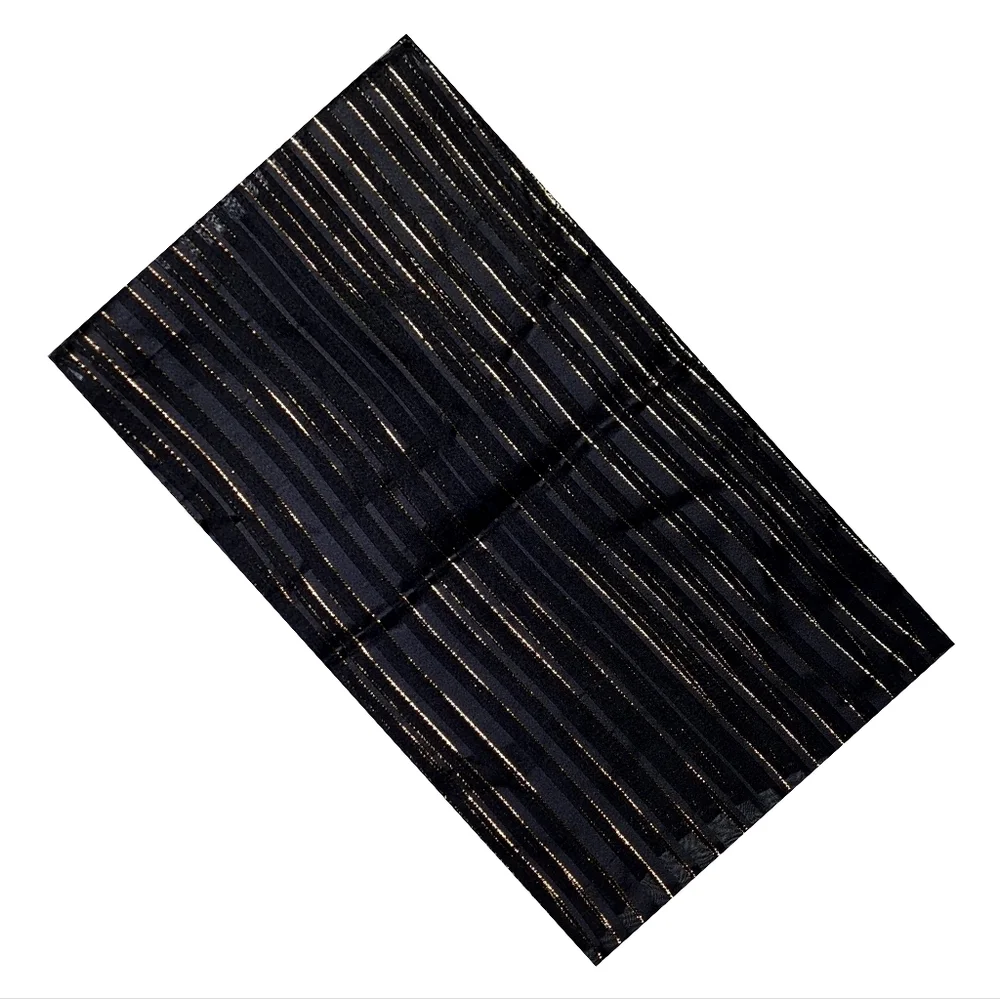 🌲10/$20. GALLERY ORIGINALS~ Black and Gold Striped Semitransparent Sheer Scarf
